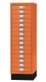 orange lackierter Schreibtisch-Stahlcontainer