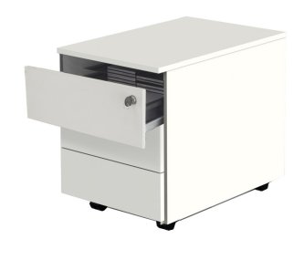 mobiler Schreibtischcontainer mit 3 abschließbaren Schubladen