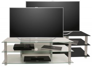 TV-Glasrack breit und flach