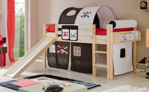 Kinderhochbett für Jungen aus Massiv-Holz