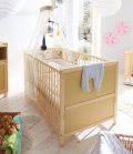 Kiefernholz-Babybett robust und sicher