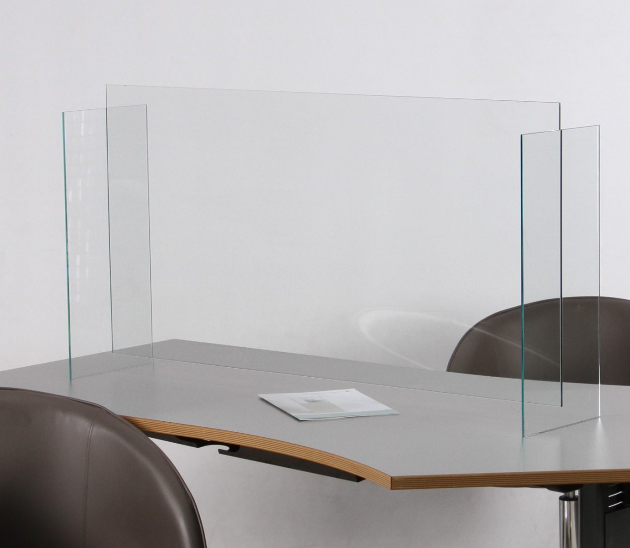 Infektionsschutz-Tischständer desinfizierbares Echtglas für Schulungsraum