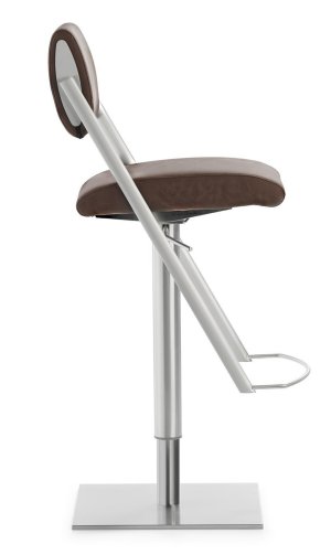 Barhocker drehbarer Polstersitz Kunstleder Vintage-Look