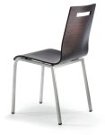 robuster Universal-Stuhl  robuste Sitzschale in Wenge-Dekor