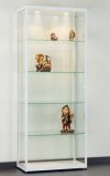 elegante Sammlervitrine Hochglanz weiß