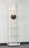 elegante Sammlervitrine Hochglanz weiß
