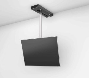 stabile TV-Deckenhalterung in den Raum schiebbar um 360° drehbar und neigbar