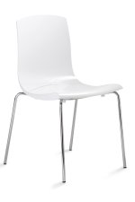weißer Stuhl mit Hartschalen-Sitz